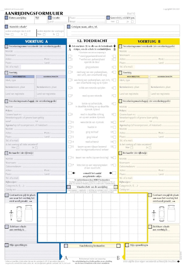 Europees Schadeformulier Nederlands